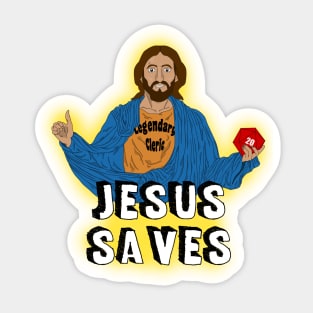 Jesus playing DnD Sticker